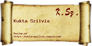 Kukta Szilvia névjegykártya