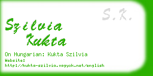 szilvia kukta business card